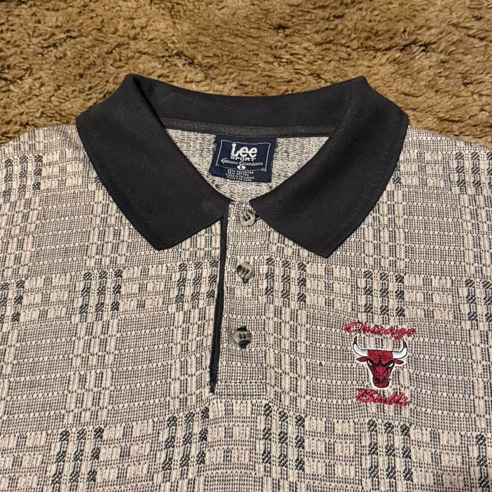 Vintage 90s Lee Sport NBA Chicago Bulls Polo Shirt Large